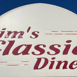 a sign for kim's classic diner