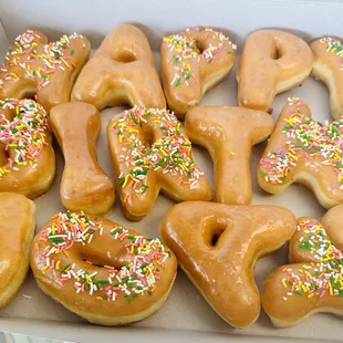Happy birthday donuts