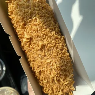 Crunchy Ramen Corn Dog