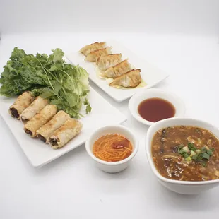 Vietnemese Egg Rolls, Potstickers, Hot &amp; Sour Soup