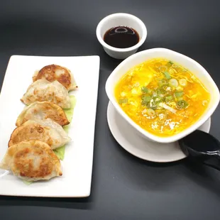 Egg Drop Soup &amp; Pork Potstickers