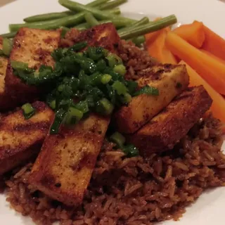 Seven-Spice Tofu Rice Platter