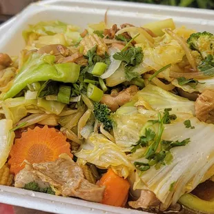 a close up of a dish of food