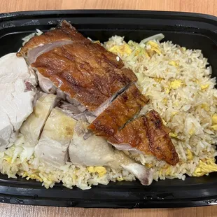 2 Meat Combo +$$ for fried rice instead of white