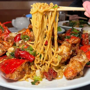 House special lobster with noodles