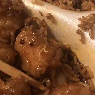 a close up of a plate of food