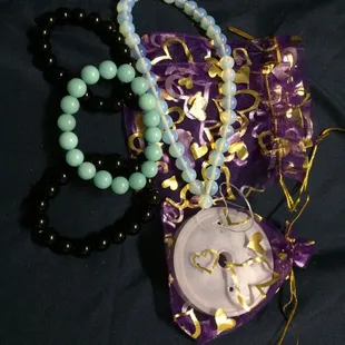The blue bracelet was only $3