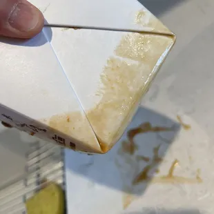 Most containers in order looked like this.