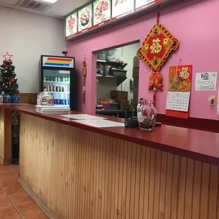 the front desk of a restaurant