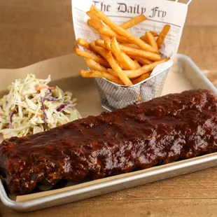 Fall of the bone pork ribs with your choice of traditional BBQ sauce or Chipotle BBQ sauce.