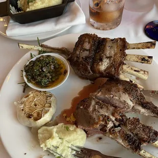 Rack of lamb with chimichurri