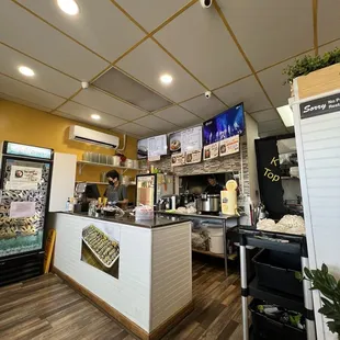 the inside of a restaurant