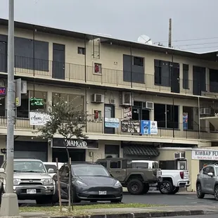 The little store in front.