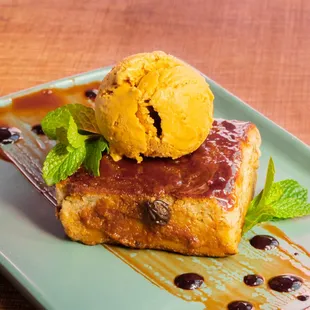 Budin- Made from scratch bread pudding with Lucuma ice cream.