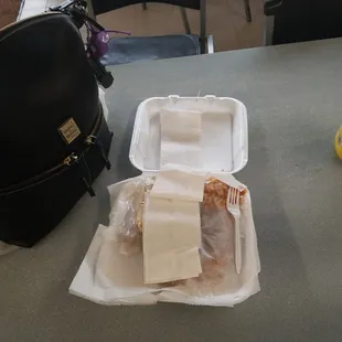 Spaghetti and Catfish Dinner from Kimble's Fish Market Memphis TN