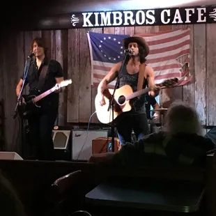 House Whiskey on stage.