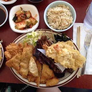 Kalbi and Shrimp Tempura