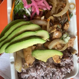 BBQ chicken and Avocado