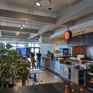 the kitchen of a japanese restaurant