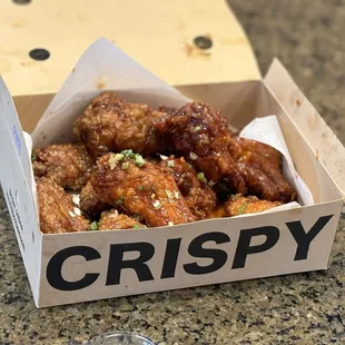 Wings (12 piece) w/Sassy Korean and Spicy Garlic sauce.