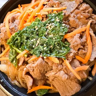 Japchae with bulgogi
