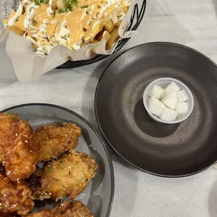 Sassy fries and wings