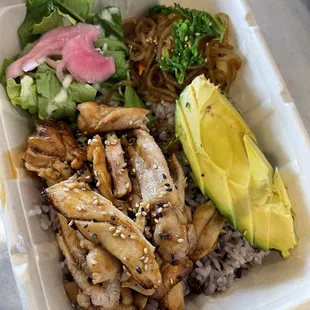 Chicken and Avacado.