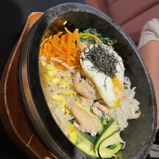 Bibimbap with chicken