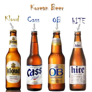 Korean Beer (Kloud, Cass, OB, Hite)
