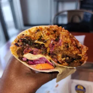 Korean BBQ Beef Short Rib Burrito