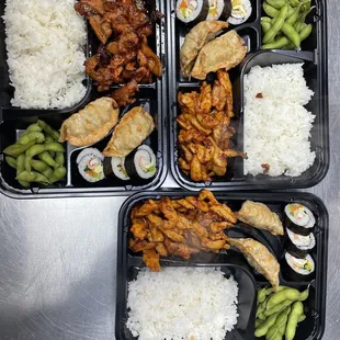 Inside restaurant, every lunch box, Tofu Teriyaki on hot plate