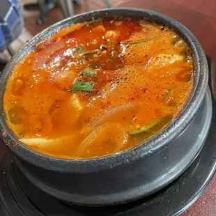 Seafood tofu soup