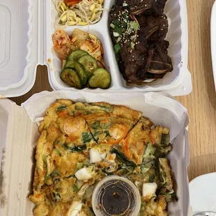 Seafood Pancake &amp; Kalbi