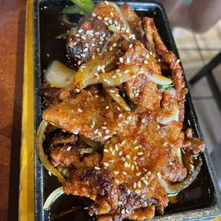 a plate of kimchi tofu