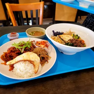 Spicy Pork Plate and Bibimbap