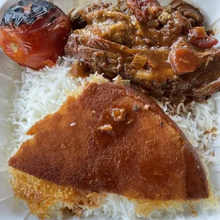 Their portions are generous.  This is not even a third of the eggplant stew that was actually in another container.