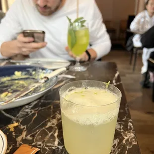 Shishitorita and the midori spritz (forgot the name!!)