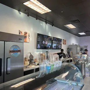 the counter area