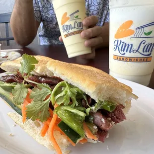 Pork banh mi and Jack fruit boba.