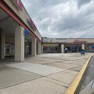an empty parking lot