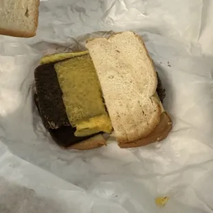 Scrapple Egg and Cheese Sandwich
