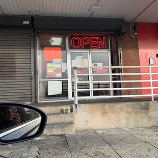 open sign