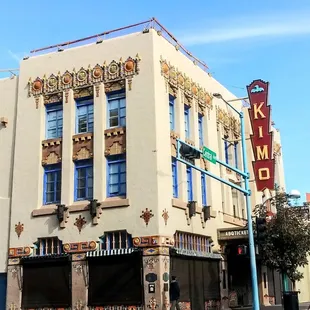 the front of the building