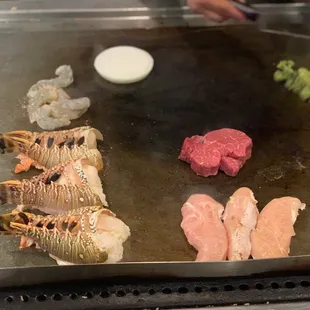 Double Lobster &amp; Lobster and Filet Mignon Entree