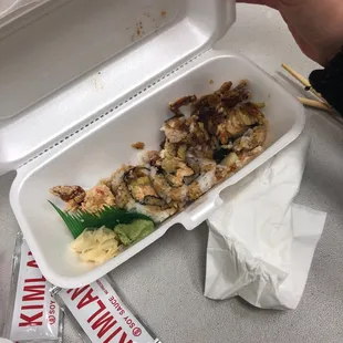Nasty af supposed to be a spider roll