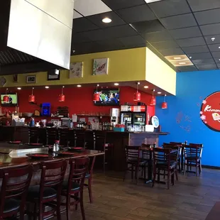 View of the bar from our table