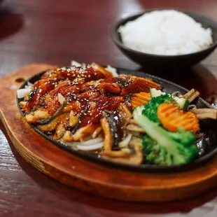 #8 Kitchen special plate: unagi teriyaki, also came with salad &amp; miso soup. So good!