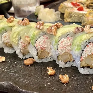Honey walnut prawn roll