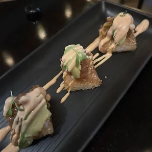 Crispy pan seared rice