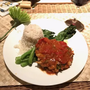 Vegan mushroom entree with choysum. My new favorite vegetable